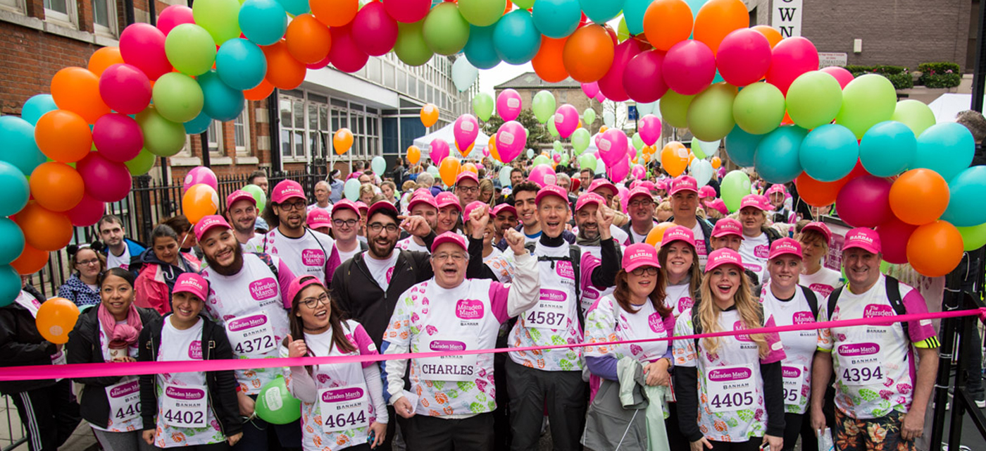Team Banham walkers at the start line