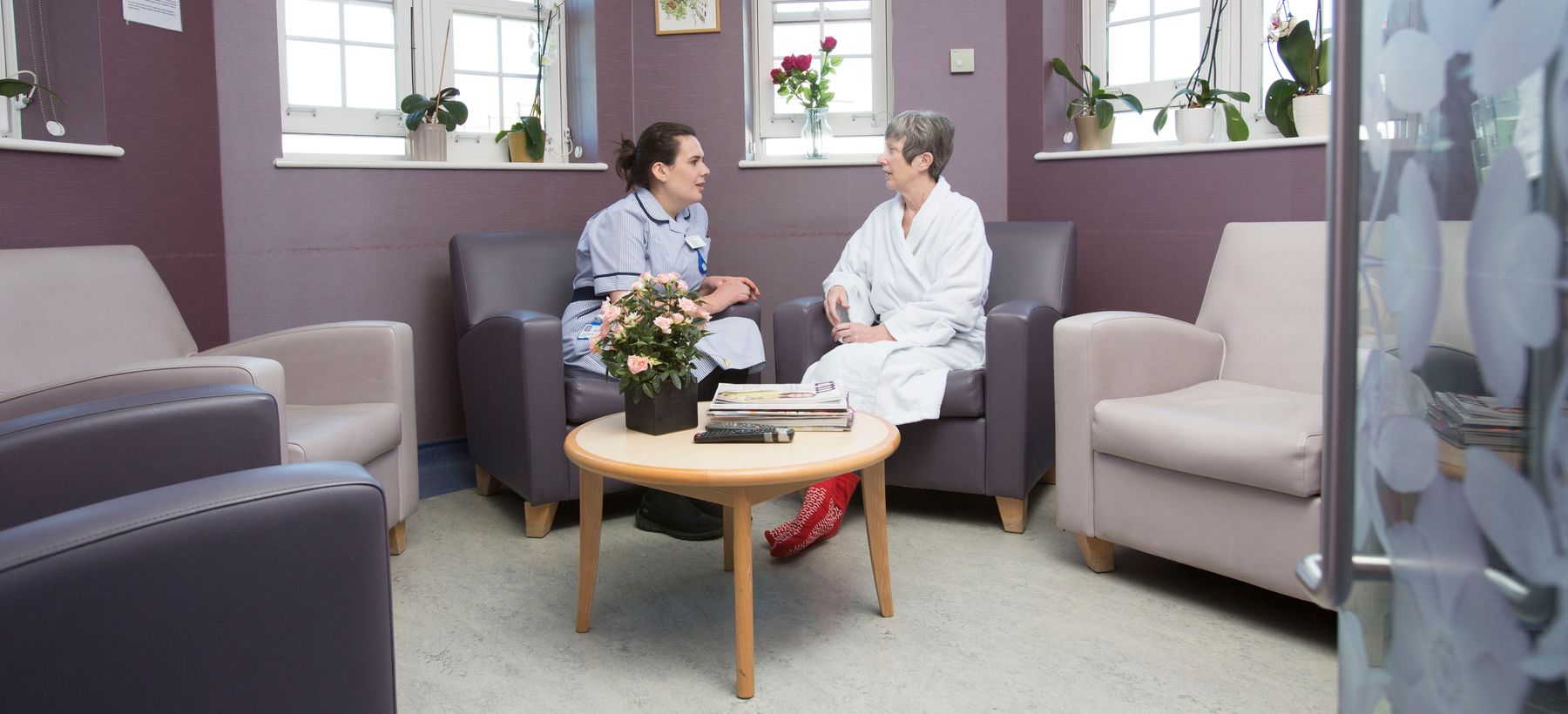 Patient and Nurse in Ellis Ward 