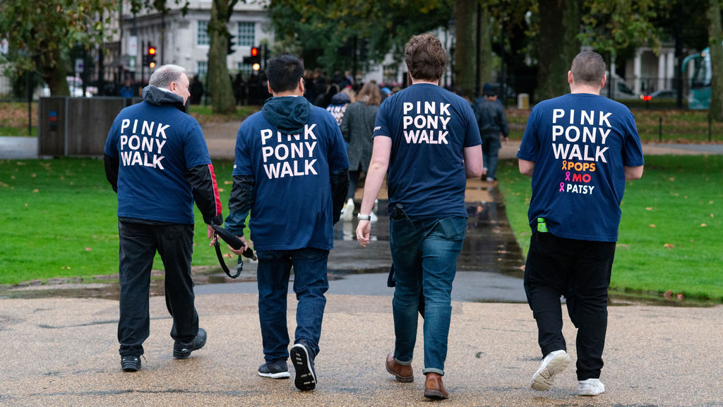 People doing the Pink Pony walk