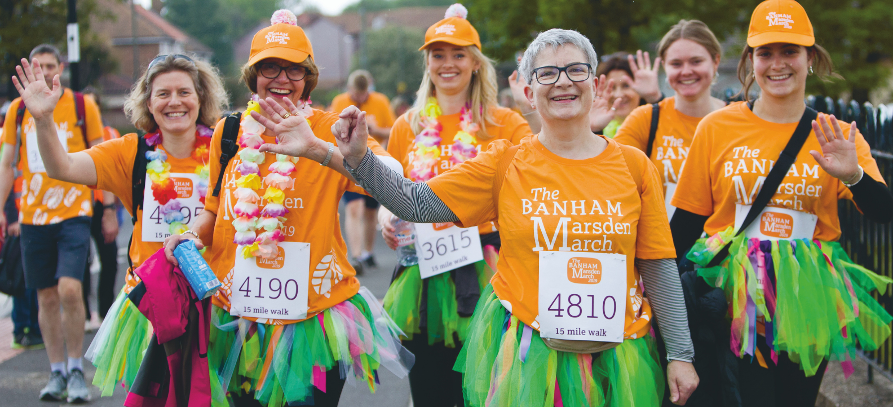 banham marsden marchers waving