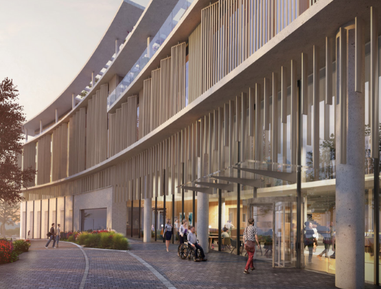 Oak Cancer centre entryway artist impression