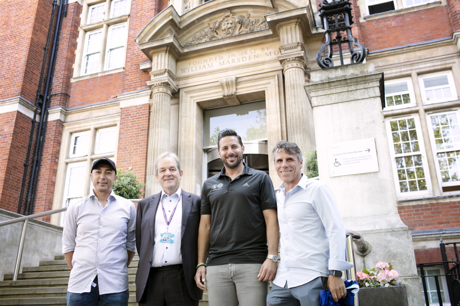 Legends outside the Royal Marsden with DC