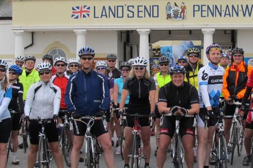 Cyclists at Land's End