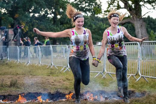 Two of our supporters take on the firewalk