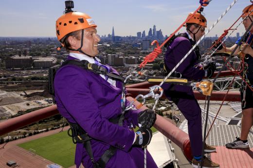 Richard Cormack at the start if abseil