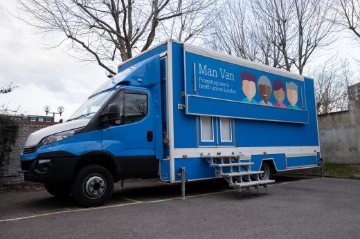 Photo of the Man Van mobile clinic in Greater London. 