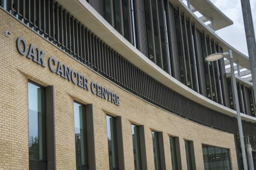 A Photograph of the completed Oak Cancer Centre building in Sutton