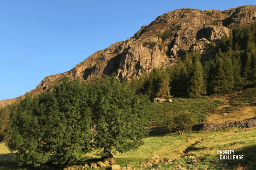 Beautiful hills and cliffs of the Lake District