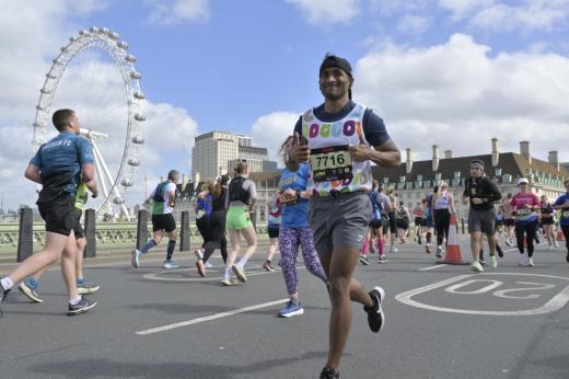 Runner with London Eye in background 
