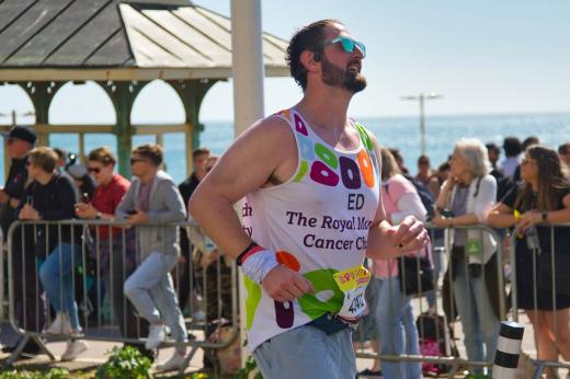 Royal Marsden runner with sunglasses on