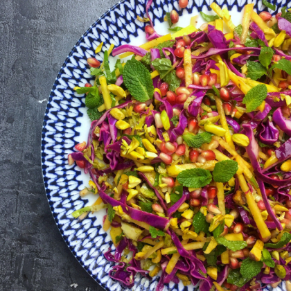 Rainbow Christmas slaw