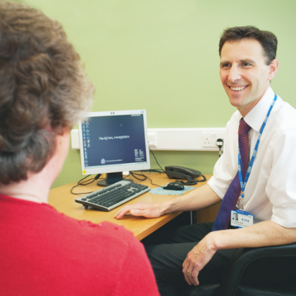 Alistair Ring with patient