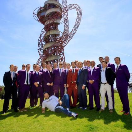 Group shot of the abseilers