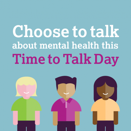 Choose to talk about mental health this time to talk day
