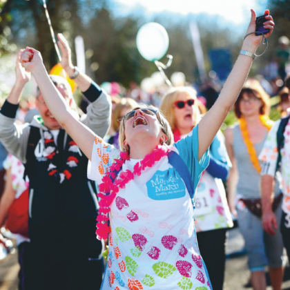 cheering banham marsden march supporter