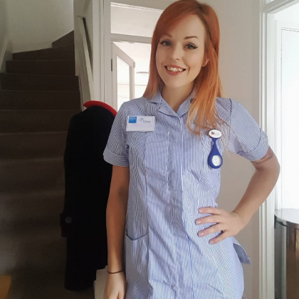 emma in nurse uniform