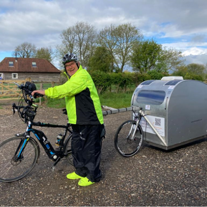 Simon Aylett with his e-bike