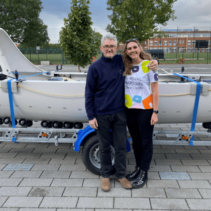 Charlotte Irving and her dad