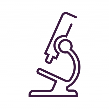 purple illustrated microscope icon