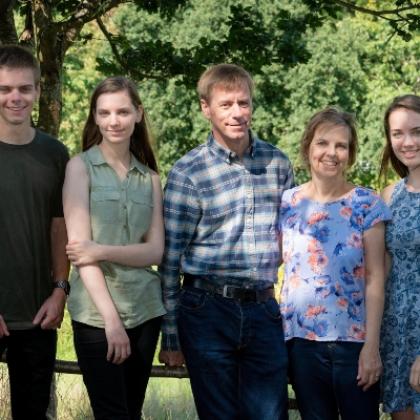 Liz with her family
