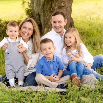 Mark with his family