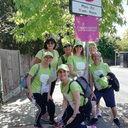 Liz W with group at the Banham Marsden March