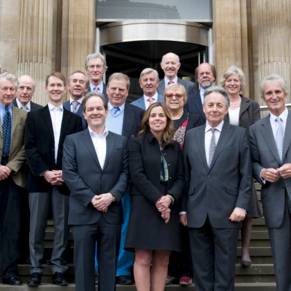 Image of the OCC Capital Appeal Board Members standing outside the Royal Marsden Cancer Hospital