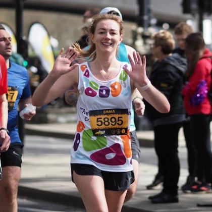 RMCC runner during the London Landmarks Half Marathon 2024