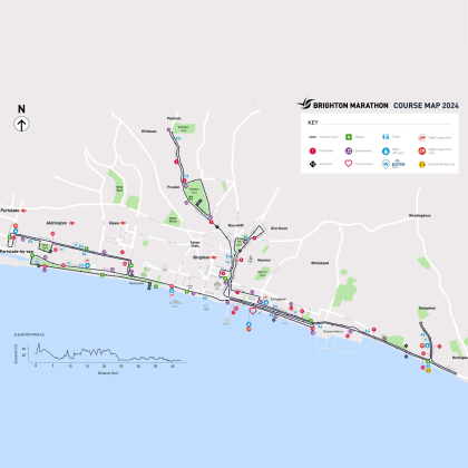 The Brighton Marathon route
