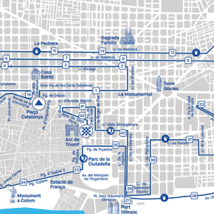 Map of Barcelona marathon route