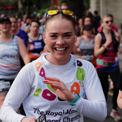 Royal marsden runner smiling