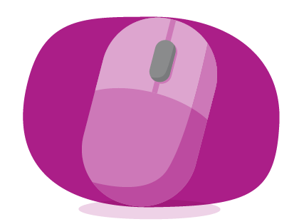 pink computer mouse illustration
