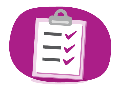 pink checklist illustration