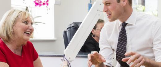 HRH The Duke of Cambridge with a patient
