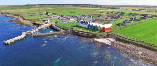 Aerial view of John O'Groats by John Riddell