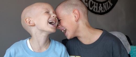 Alex and George - bald and giggling