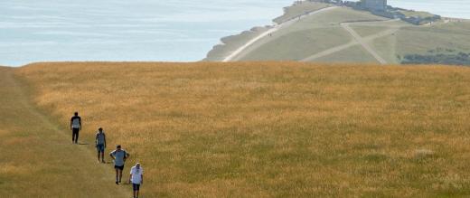 South Downs Trekathon walkers on the downs