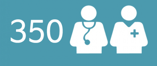 350 health professionals