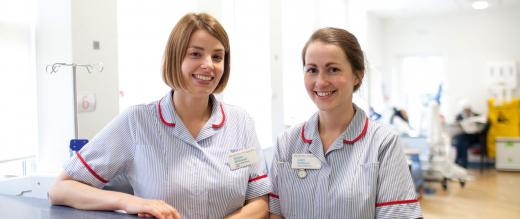 Two nurses smiling