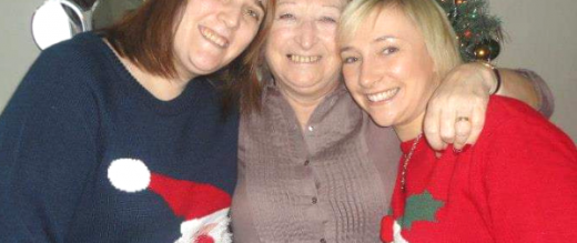 Natalie with her Mum, Sara, and sister