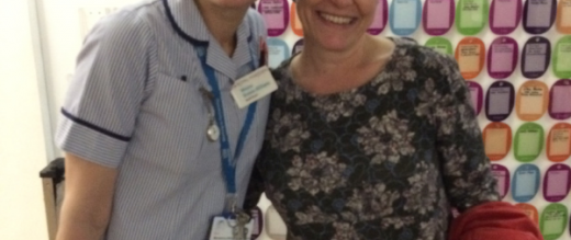 Andrea with nurse