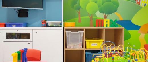 Radiotherapy play room at the Centre