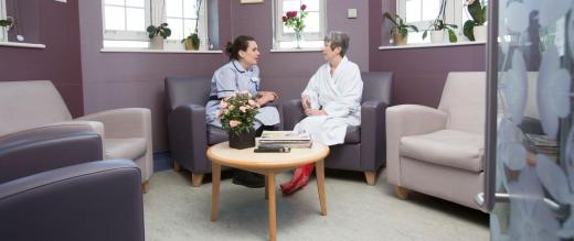 Patient and Nurse in Ellis Ward 