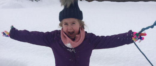 Izzy in snow