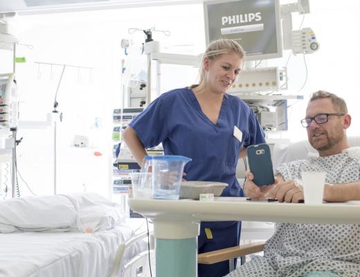nurse and patient
