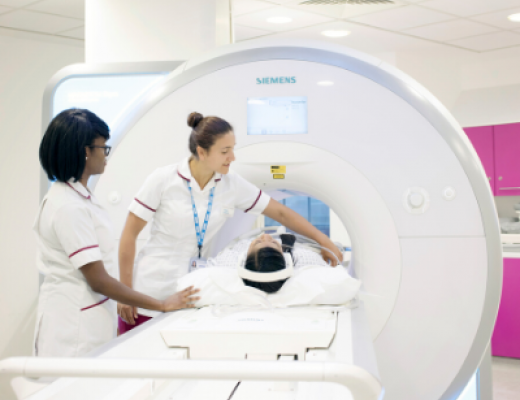 patient and radiographers