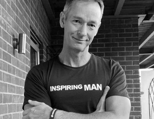Patient Chris Spencer in a Father and Son t-shirt