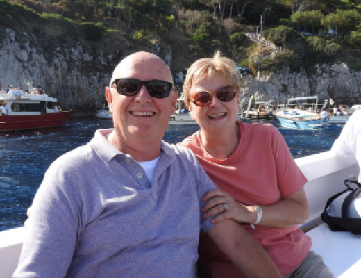 Keith and wife at sea