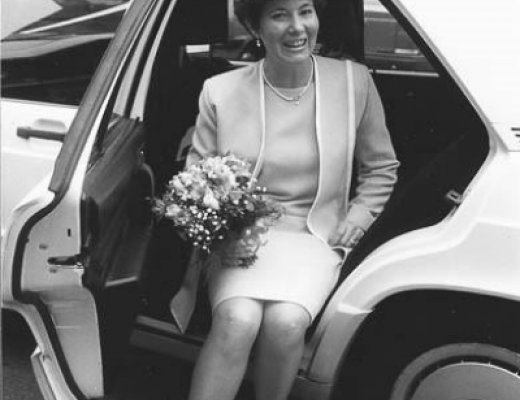 Ann in a car