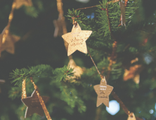 stars on a christmas tree